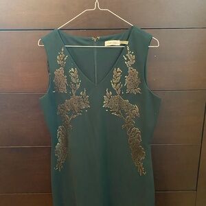 Gorgeous Green Dress with Gold Accents